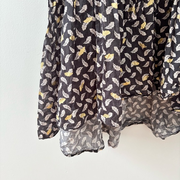 Doen Ivana Belted Printed Midi Dress Wrap High-Low Prairie Boho Cottagecote - Picture 6 of 9